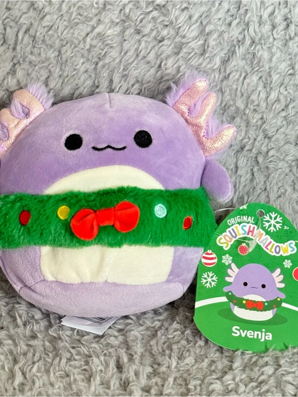 Squishmallows Svenja the Axolotl Plush 5” Purple Christmas Stuffed Animal Toy